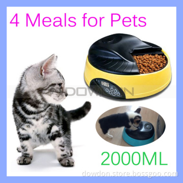 4 Meals Tray Automatic Pet Feeder Electronic Programmable Food Dog Cat Feeder